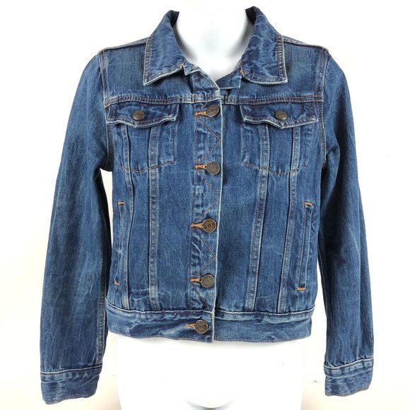 Women J.Crew Indigo Denim Jacket Size XS
